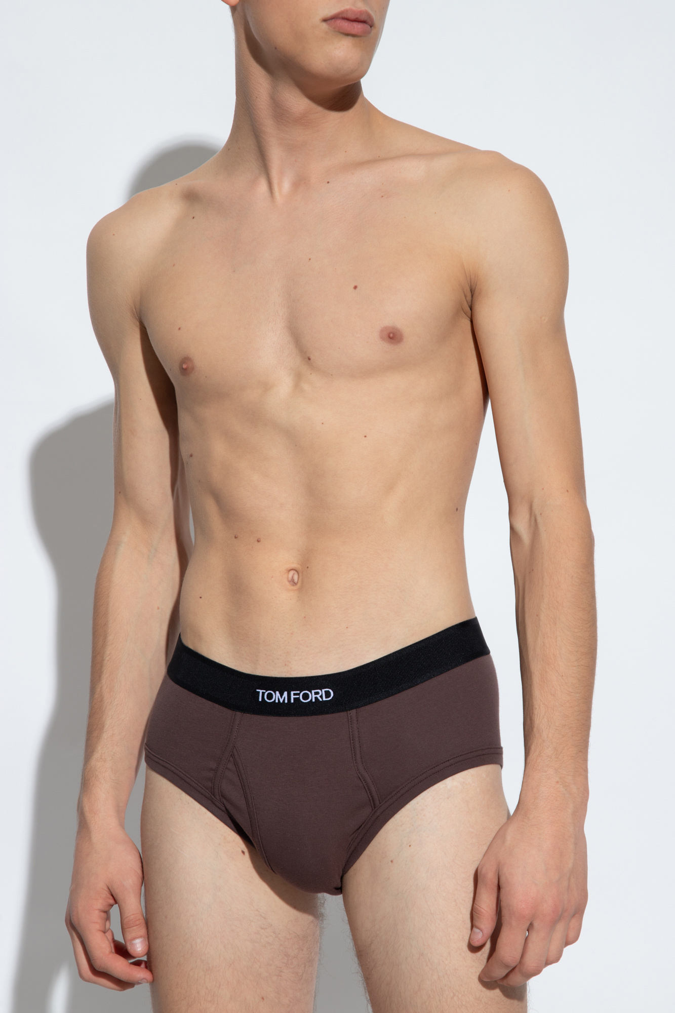 Tシャツ・カットソー TOM FORD FW25 Underwear (T4M081040 100) Men's Pre-Match Clothing | Tom Ford Briefs with logo
